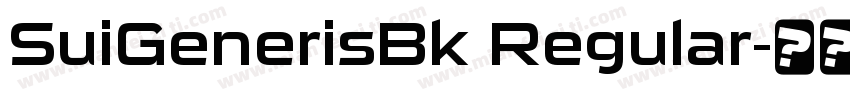 SuiGenerisBk Regular字体转换